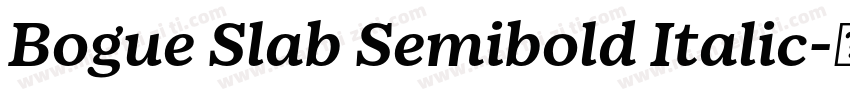 Bogue Slab Semibold Italic字体转换